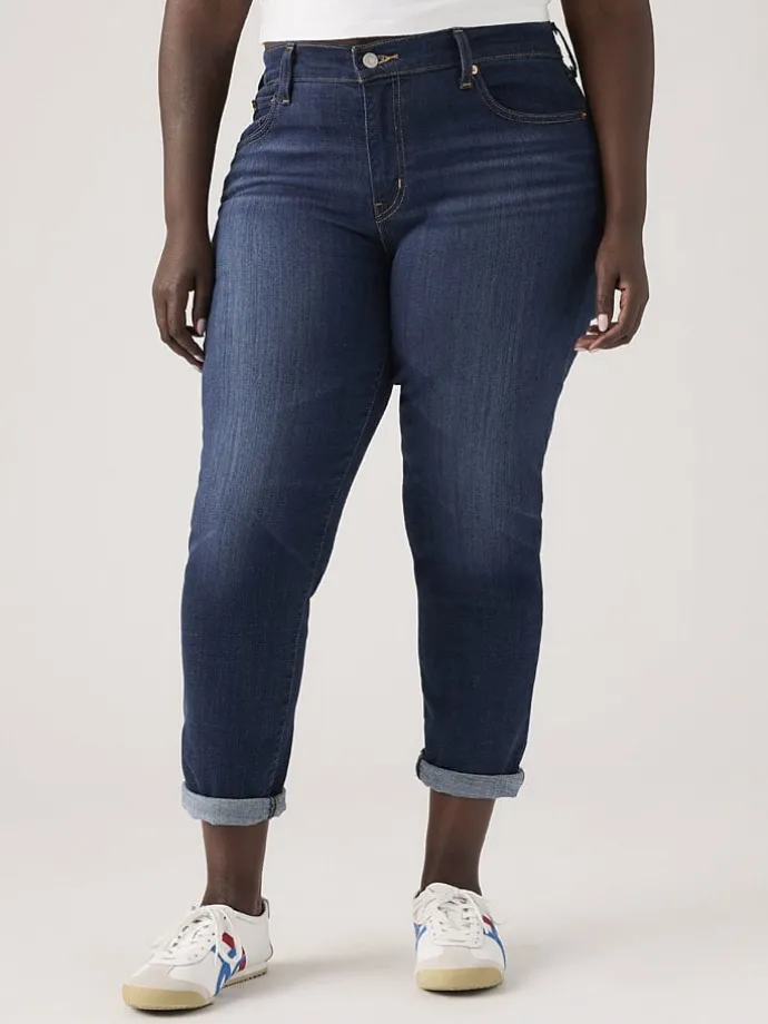 Spijkerbroek - boyfriend fit - donkerblauw
