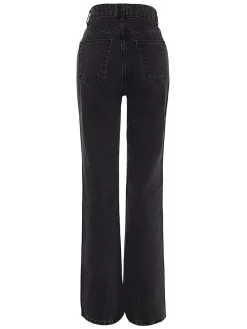 Spijkerbroek - comfort fit - zwart