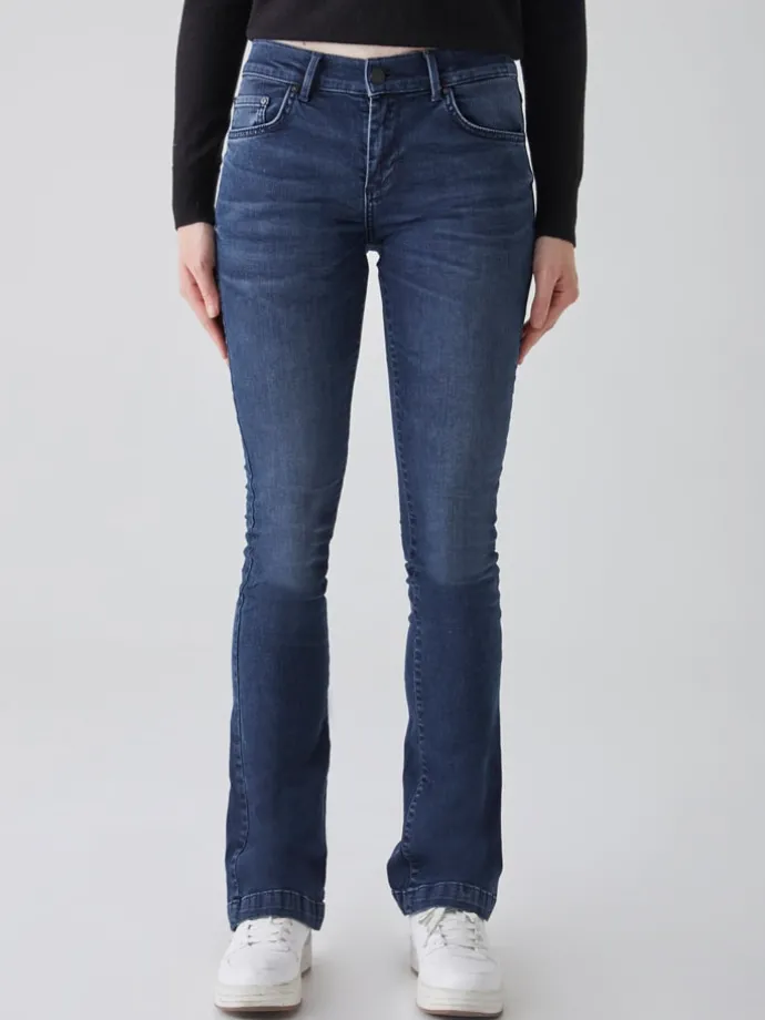Spijkerbroek "Fallon" - flare fit - donkerblauw
