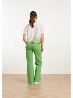 Spijkerbroek - flared fit - groen