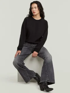 Spijkerbroek - loose fit - antraciet