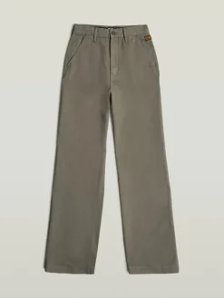 Spijkerbroek - loose fit - kaki