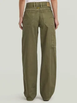 Spijkerbroek - loose fit - kaki