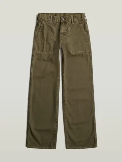 Spijkerbroek - loose fit - kaki