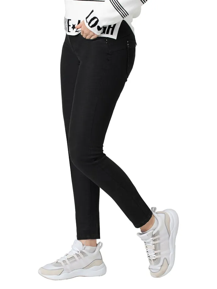 Spijkerbroek "Sanya" - tight fit - zwart