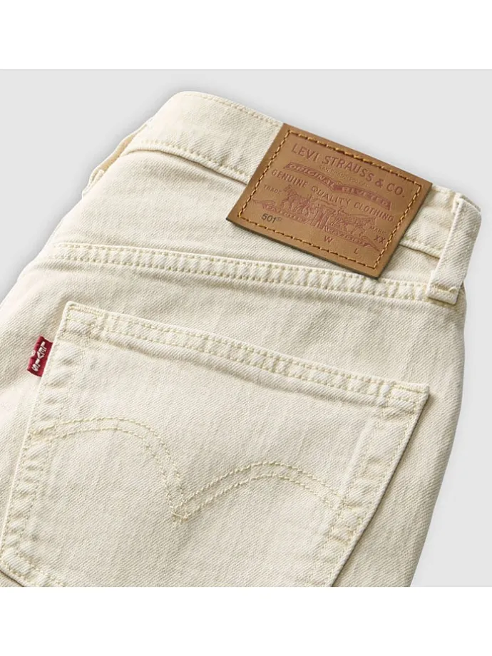 Spijkerbroek - slim fit - crème