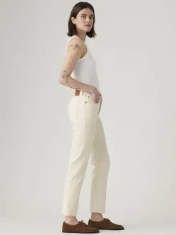 Spijkerbroek - slim fit - crème