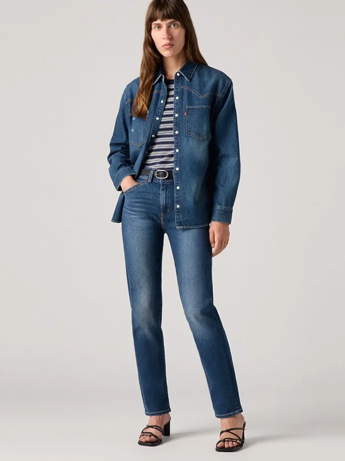 Spijkerbroek - slim fit - donkerblauw