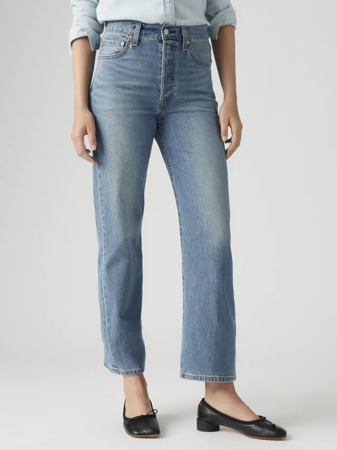 Spijkerbroek - straight fit - blauw