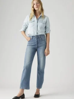 Spijkerbroek - straight fit - blauw