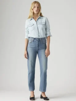 Spijkerbroek - straight fit - blauw