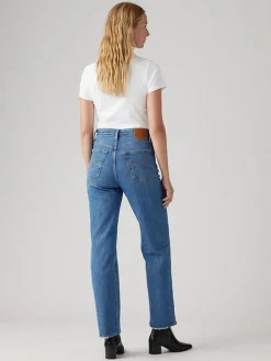 Spijkerbroek - straight fit - blauw