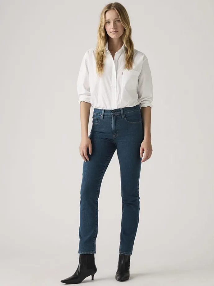 Spijkerbroek - straight fit - blauw