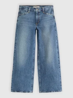 Spijkerbroek - wide leg - blauw