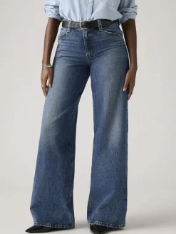 Spijkerbroek - wide leg - blauw