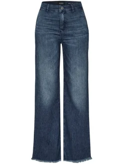 Spijkerbroek - wide Leg fit - donkerblauw