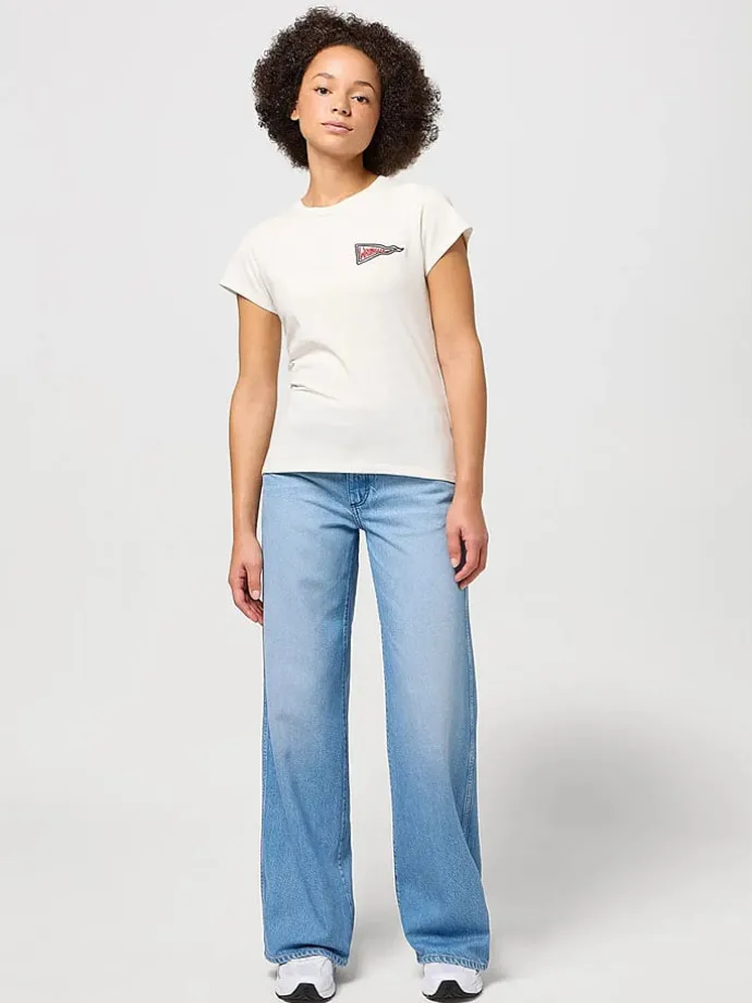 Spijkerbroek "World Wide" - wide leg - lichtblauw