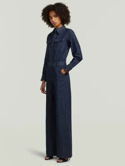 Spijkerjumpsuit donkerblauw