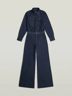 Spijkerjumpsuit donkerblauw