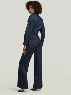 Spijkerjumpsuit donkerblauw