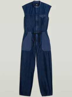 Spijkerjumpsuit donkerblauw