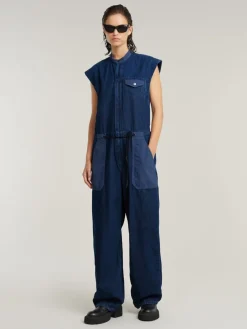 Spijkerjumpsuit donkerblauw