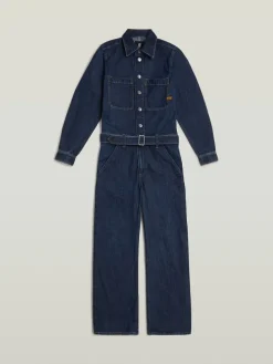 Spijkerjumpsuit donkerblauw