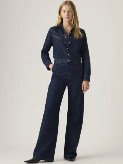 Spijkerjumpsuit donkerblauw