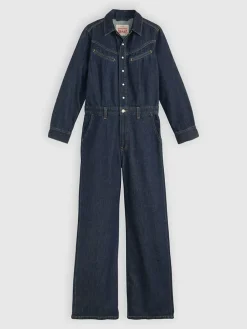Spijkerjumpsuit donkerblauw
