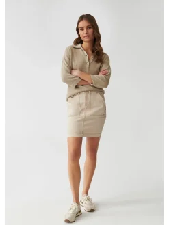 Spijkerrok beige