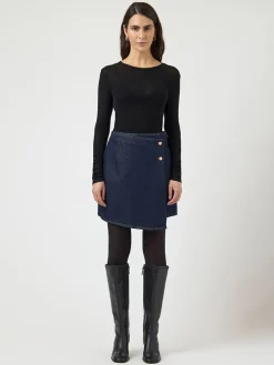 Spijkerrok "Lisana" donkerblauw