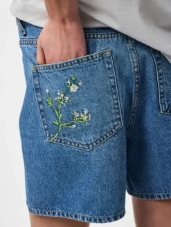 Spijkershort blauw