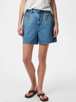 Spijkershort blauw