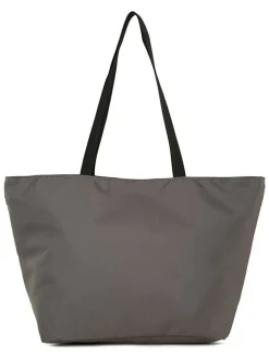 Strandtas geel/grijs - (B)53 x (H)34 x (D)18 cm
