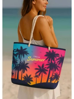 Strandtas meerkleurig - (B)55 x (H)36 x (D)15 cm