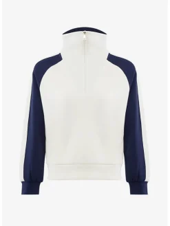 Sweatshirt donkerblauw/wit