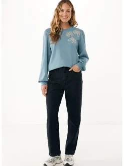 Sweatshirt ''Flower'' lichtblauw