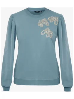 Sweatshirt ''Flower'' lichtblauw