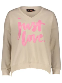 Sweatshirt "Just Love" beige