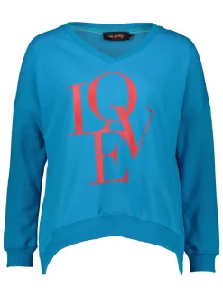 Sweatshirt "LOVE" blauw
