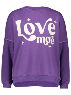 Sweatshirt "Love more" paars