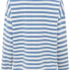 Sweatshirt "Neon Streifen" wit/blauw