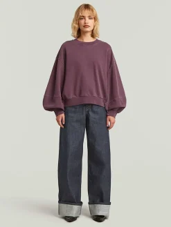 Sweatshirt pruimkleurig