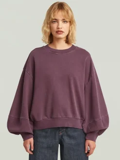 Sweatshirt pruimkleurig