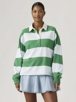 Sweatshirt "Reenie" groen/lichtblauw