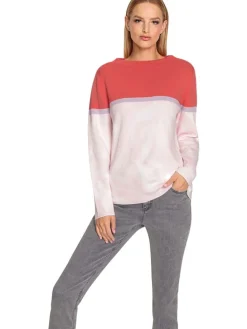 Sweatshirt rood/paars/lichtroze