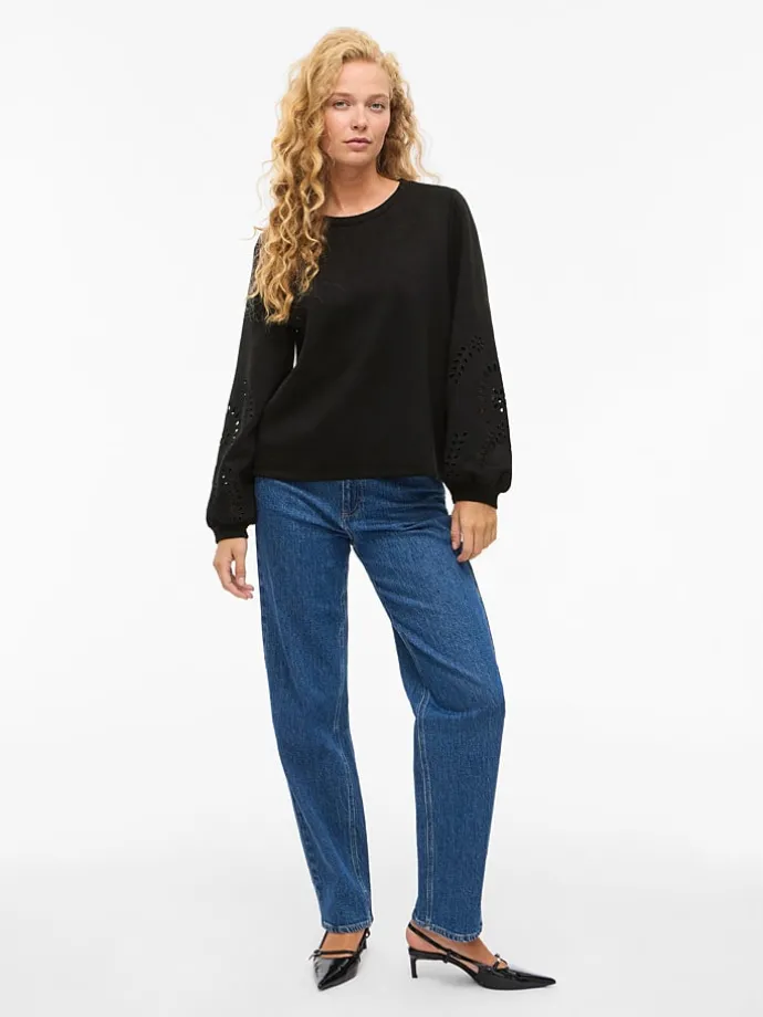 Sweatshirt "Sandy" zwart