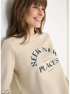 Sweatshirt zandkleurig