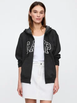 Sweatvest antraciet