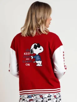 Sweatvest rood/wit